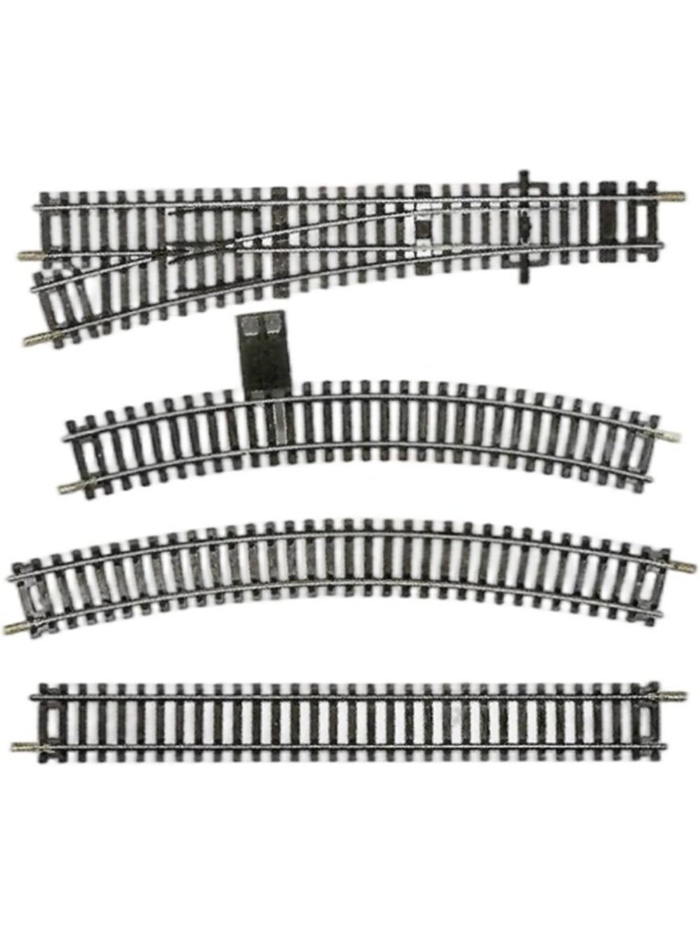 Optimized Title: "HO Scale Train Track Set - Nickel-Silver Rails, Wooden